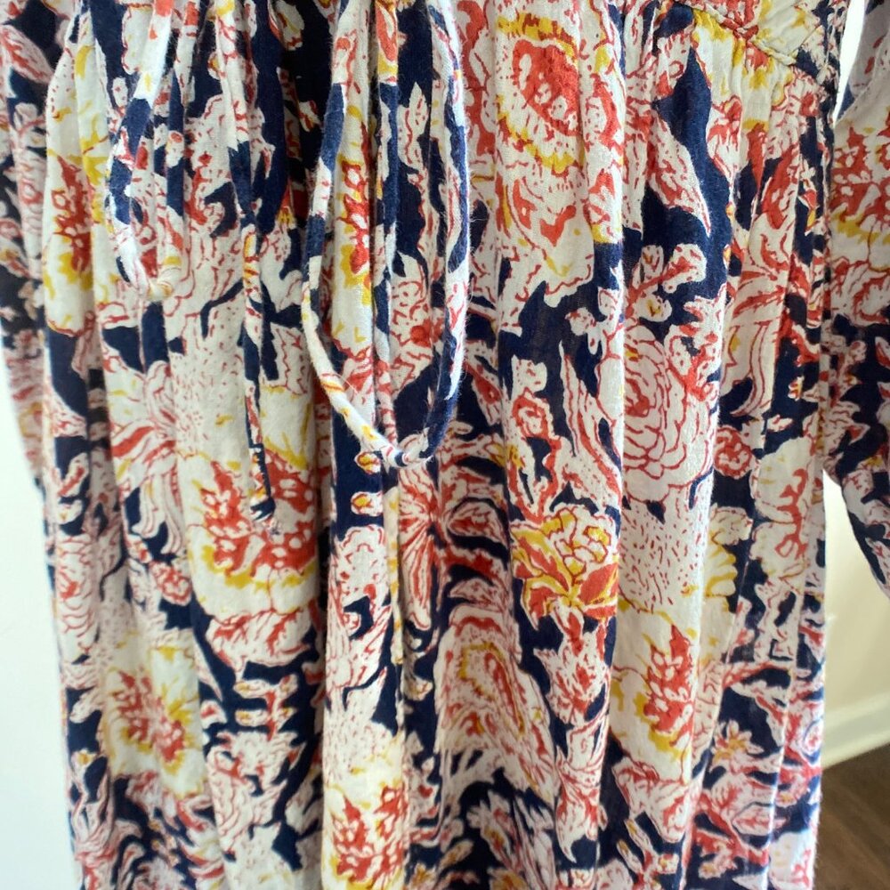 ANTIK BATIK Andre Floral Cotton Mini Long Sleeve Dress , size Extra Small - Picture 7 of 15